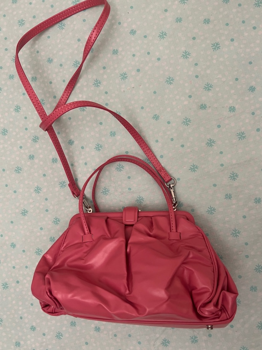 Zara Pink Small Puffy Shoulder Bag